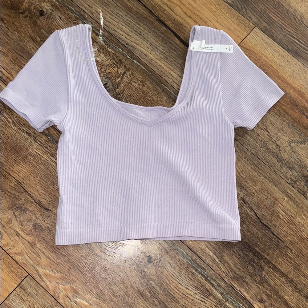 Aeropostale Light Purple Ribbed Crop Top